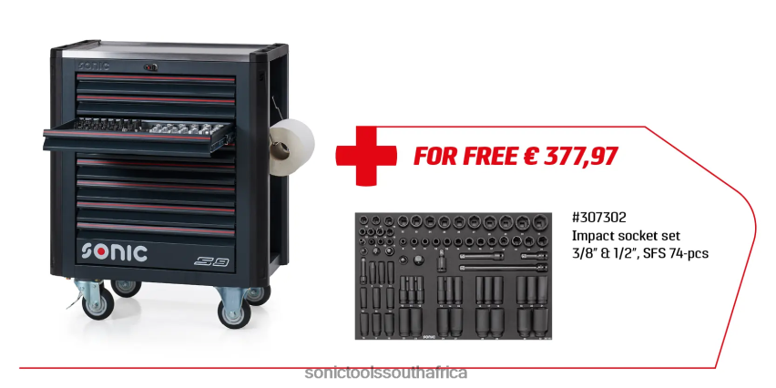 Reliable ZA Sonic Filled Toolbox Next S9 363-Pcs + 307302 FBR4D16