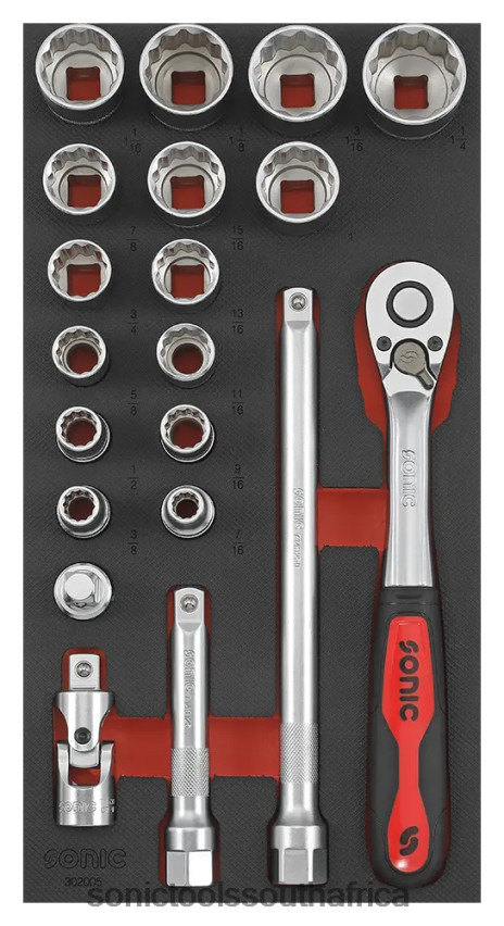 Latest ZA Sonic Accessory Set 1/2" (Sae) Sfs 1/3 20-Pcs FBR4D209