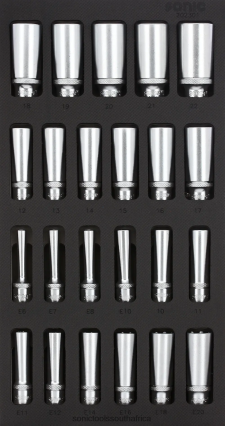 Latest ZA Sonic Deep Socket Set 3/8" Sfs 1/3 23-Pcs FBR4D803