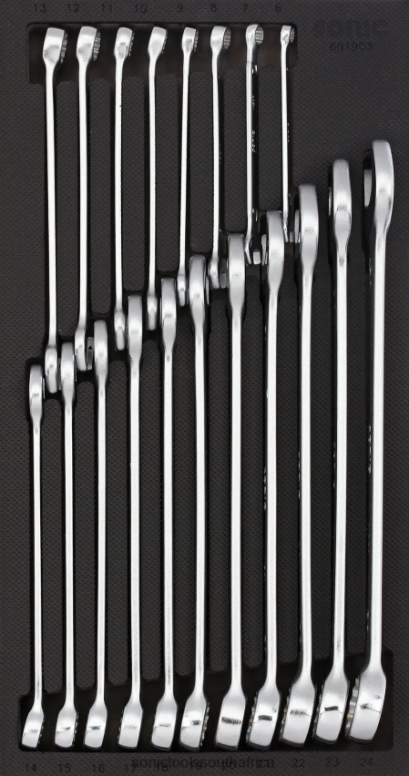 Practical ZA Sonic Combination Wrench Set Sfs 1/3 19-Pcs FBR4D797