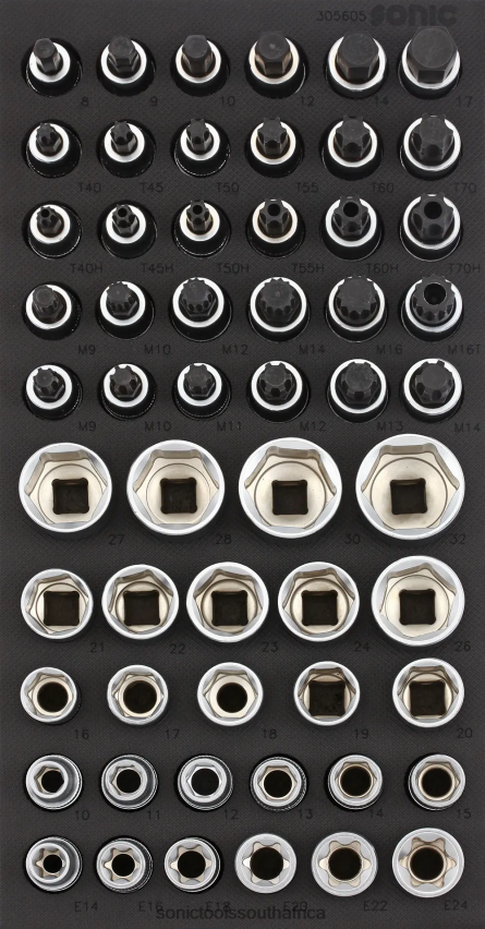 Reliable ZA Sonic Bit Socket Set 1/2" Sfs 1/3 56-Pcs FBR4D216