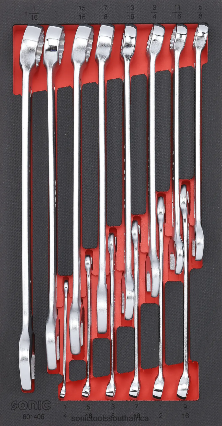 Reliable ZA Sonic Combination Wrench Set (Sae) Sfs 1/3 14-Pcs FBR4D798