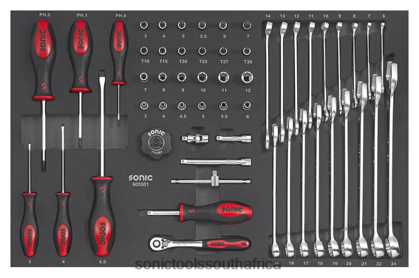 Classic ZA Sonic Eva 55Pc 1/4" Combination Sds & Wrench Set FBR4D860