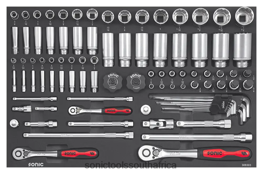 Classic ZA Sonic Eva 93Pc 12Pt.1/4"&3/8"&1/2" Set (Sae) FBR4D864