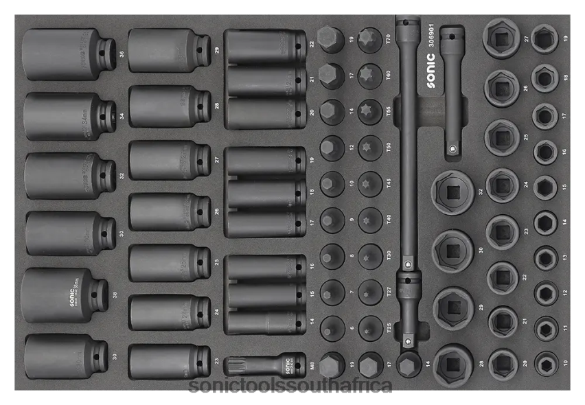 Classic ZA Sonic Impact Socket Set 1/2" Sfs 69-Pcs (Heavy Duty) FBR4D868