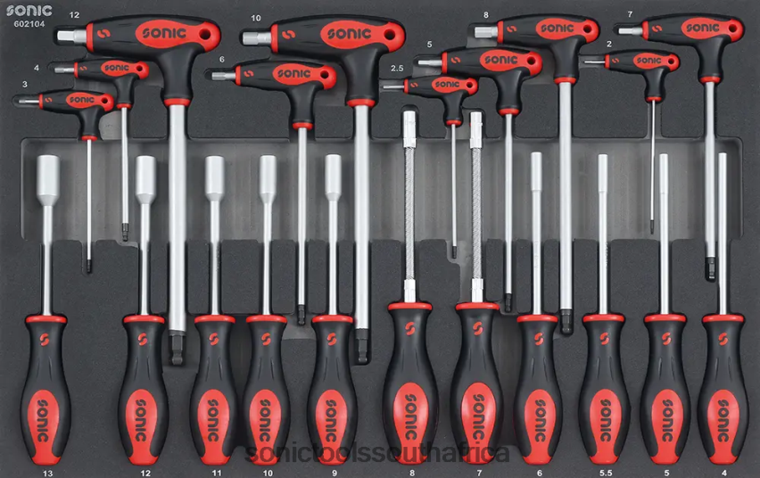 Classic ZA Sonic Socket Screwdriver Hex & Grips Key Set Sfs 21-Pcs FBR4D888