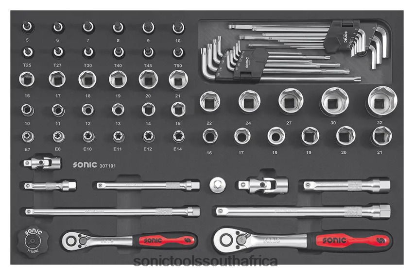 Latest ZA Sonic Eva 71Pc 3/8" & 1/2" Combination Set FBR4D863