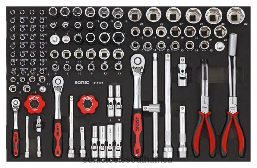 Practical ZA Sonic Bit Socket Set 1/4" 3/8" & 1/2" Sfs 111-Pcs FBR4D223