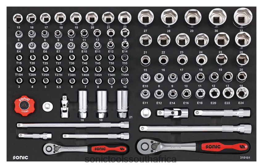 Practical ZA Sonic Combination Set 3/8" & 1/2" Sfs 101-Pcs FBR4D849