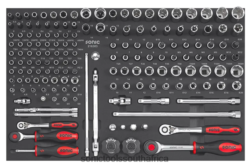 Practical ZA Sonic Eva 163Pc 1/4"&3/8"Set FBR4D853