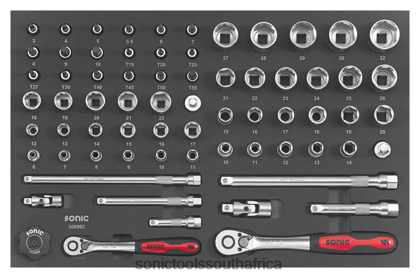 Practical ZA Sonic Eva 69Pc 3/8"&1/2" Set FBR4D861