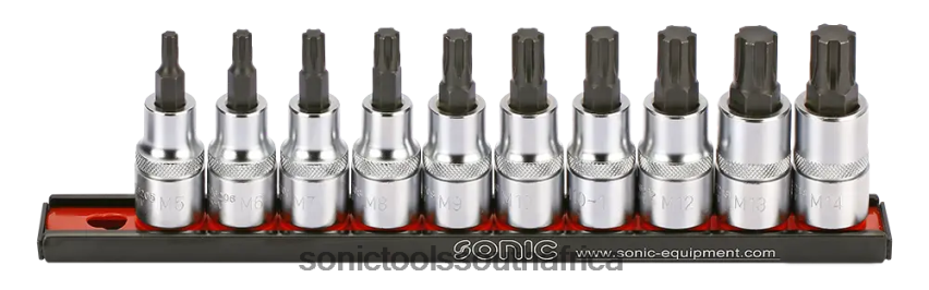 Classic ZA Sonic Bit Socket Ribe Set On Rail 1/2" 10-Pcs FBR4D366