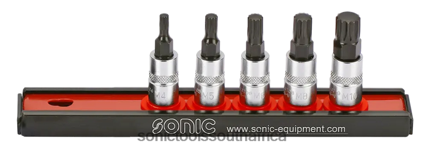 Reliable ZA Sonic Bit Socket Set 1/4" Triple Square On Rail 5-Pcs FBR4D372