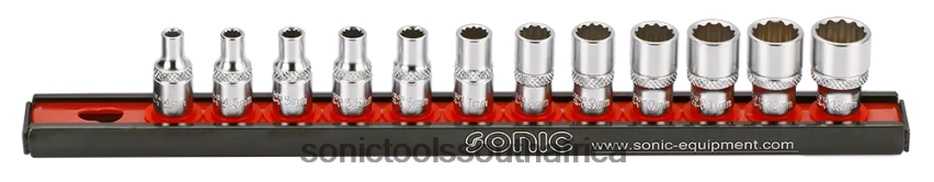 Latest ZA Sonic Socket Set 1/4" 12 Pt. On Rail 12Pcs FBR4D943