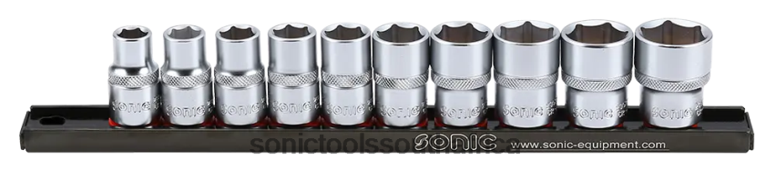 Latest ZA Sonic Socket Set On Rail 1/2" 10-Pcs FBR4D951