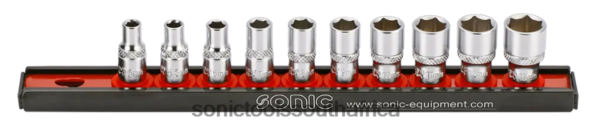 Practical ZA Sonic Socket Set 1/4" On Rail 10-Pcs FBR4D945