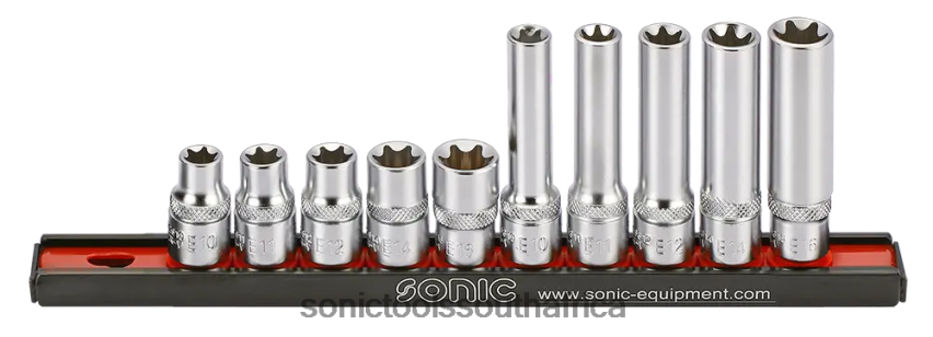Practical ZA Sonic Socket Set 3/8" Tx-E On Rail 10-Pcs FBR4D949