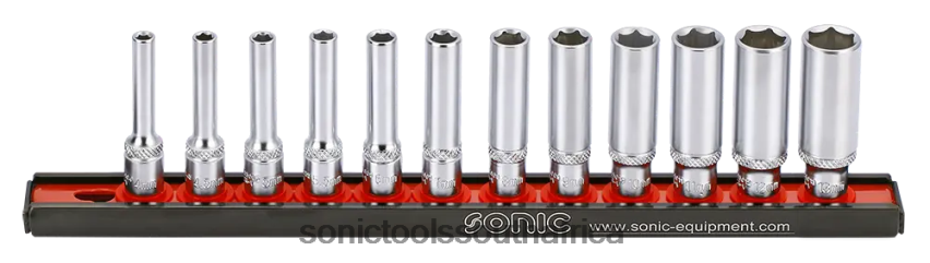 Reliable ZA Sonic Flank Deep Socket Set 1/4" 6 Pt. On Rail 12Pt.Cs FBR4D332