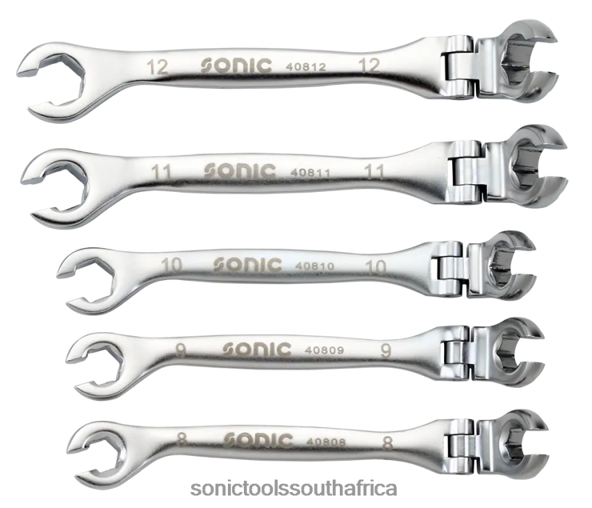 Reliable ZA Sonic Flexible Flare Nut Wrench Set 5-Pcs FBR4D344