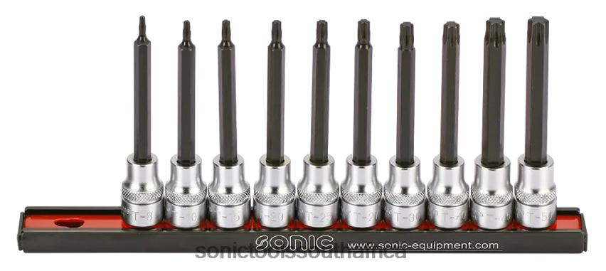 Latest ZA Sonic Bit Socket Set 3/8" Tx Long On Rail 10-Pcs FBR4D2155
