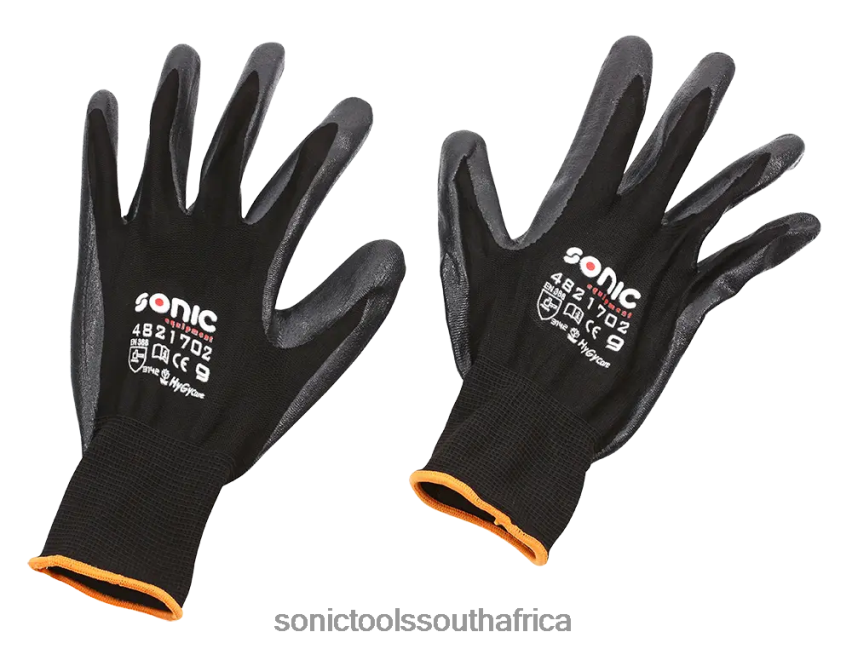 Classic ZA Sonic Nitrile Coated Glove Pair Nylon Liner Size 9 (L) FBR4D718