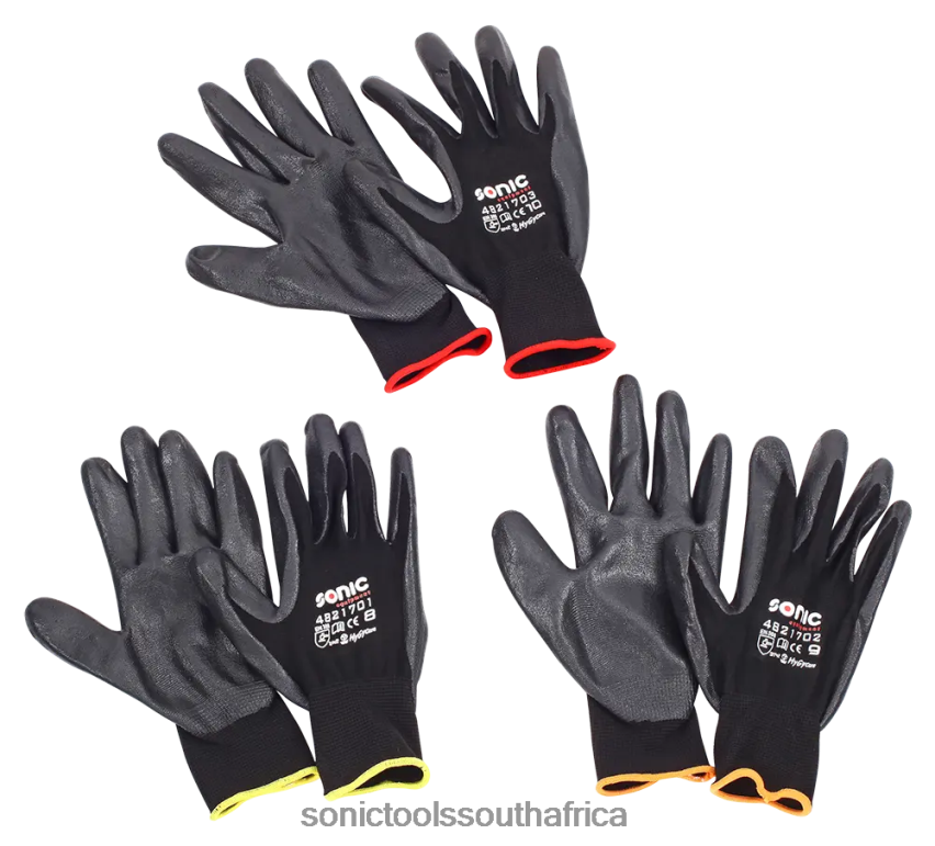 Classic ZA Sonic Nitrile Coated Glove Pair Nylon Liner Size 9 (L) FBR4D718